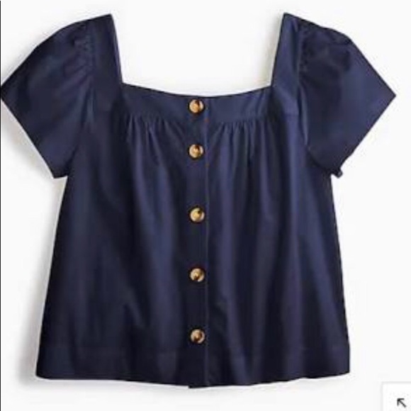 J. Crew Tops - J Crew Point Sur button-front square-neck top sz. M